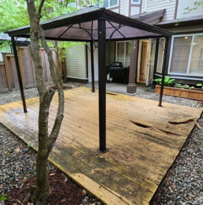 Outside deck repair before